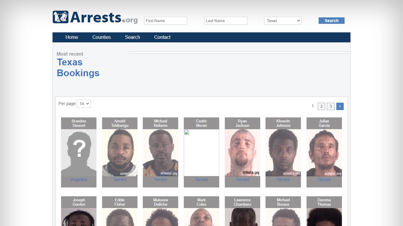 Texas Arrests and Inmate Search